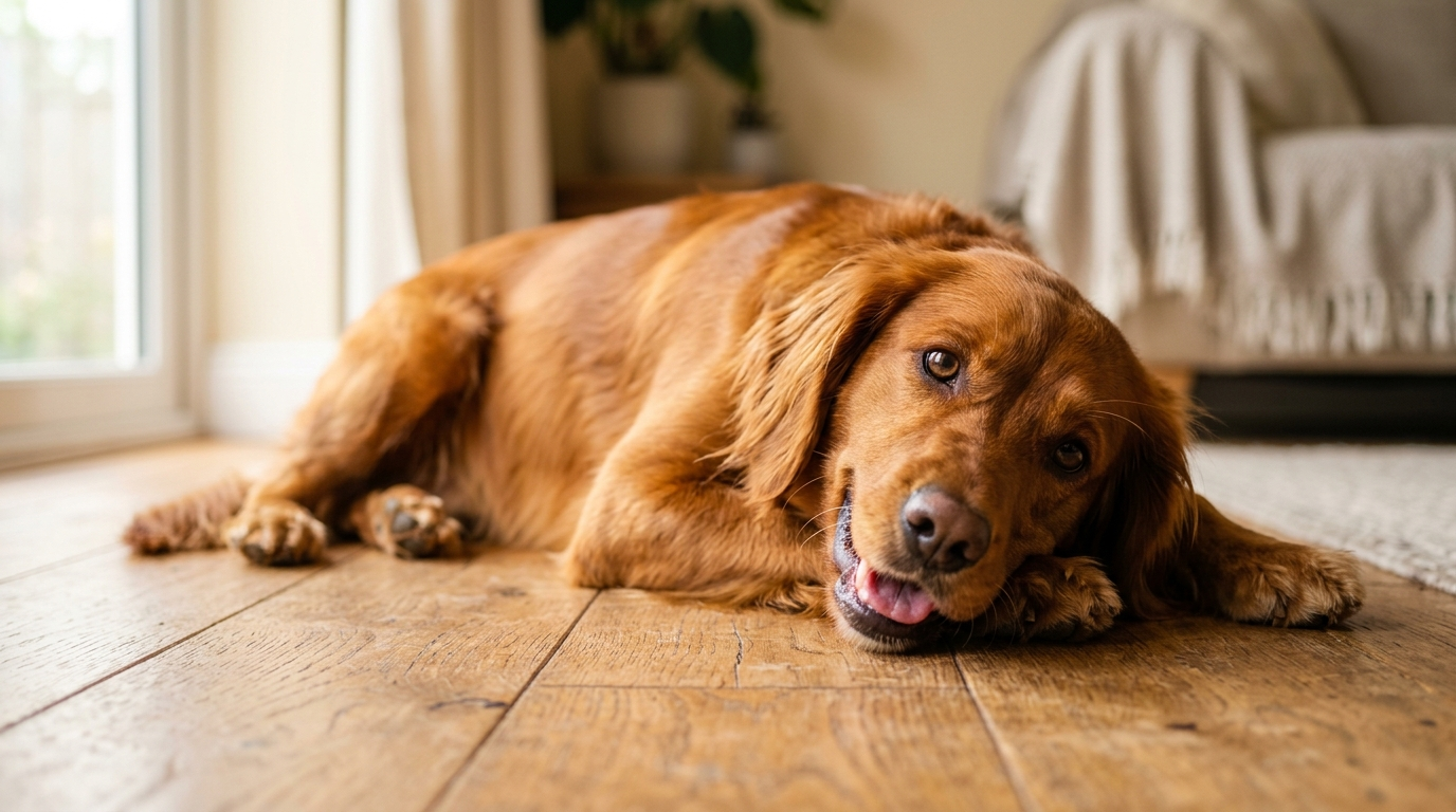 Cachorro saudável, feliz e com pelo brilhante — imunidade e saúde intestinal canina